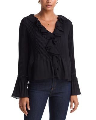 Cinq a Sept Nixen Ruffled Pleated Top