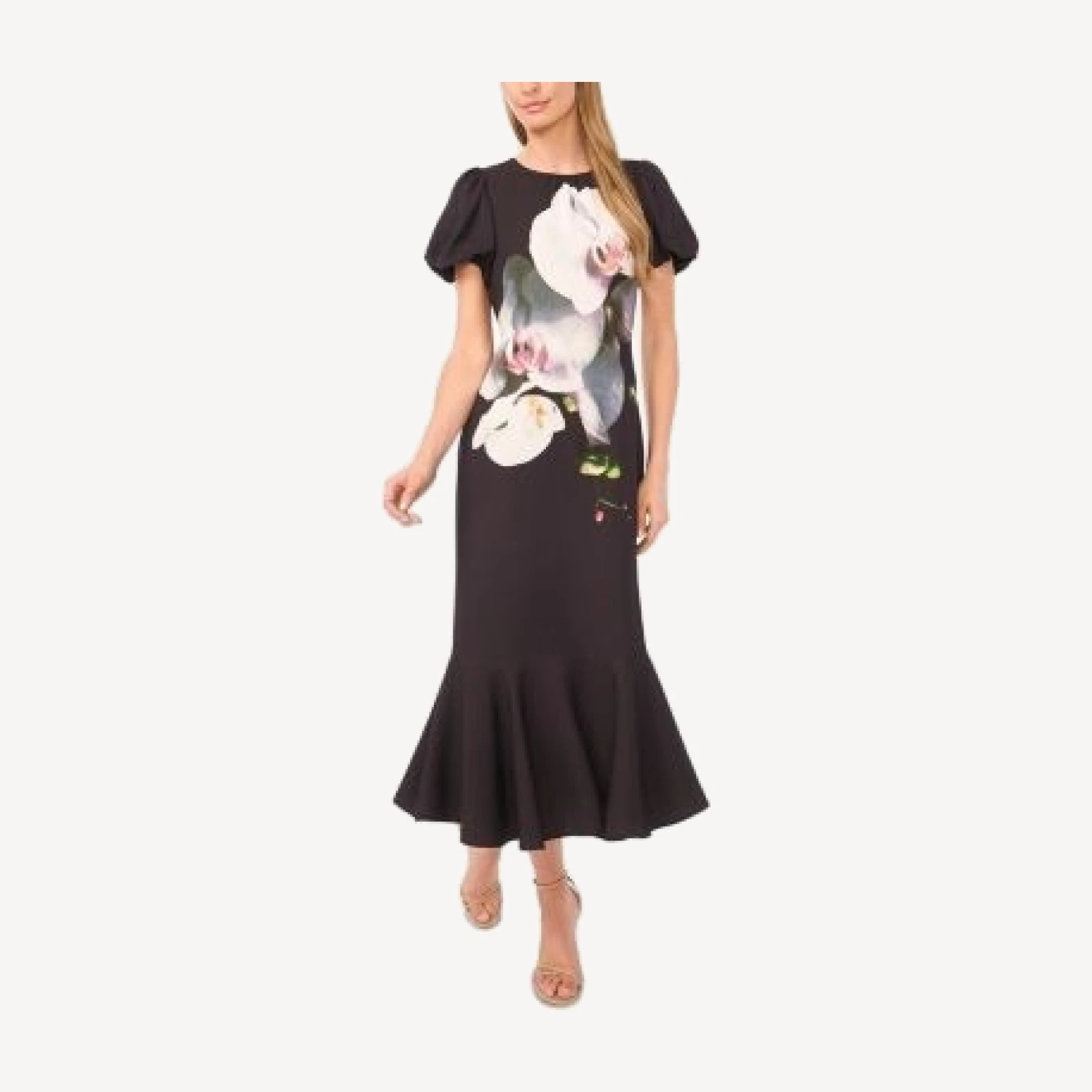 Ted Baker Orchara Puff Sleeve Maxi Dress