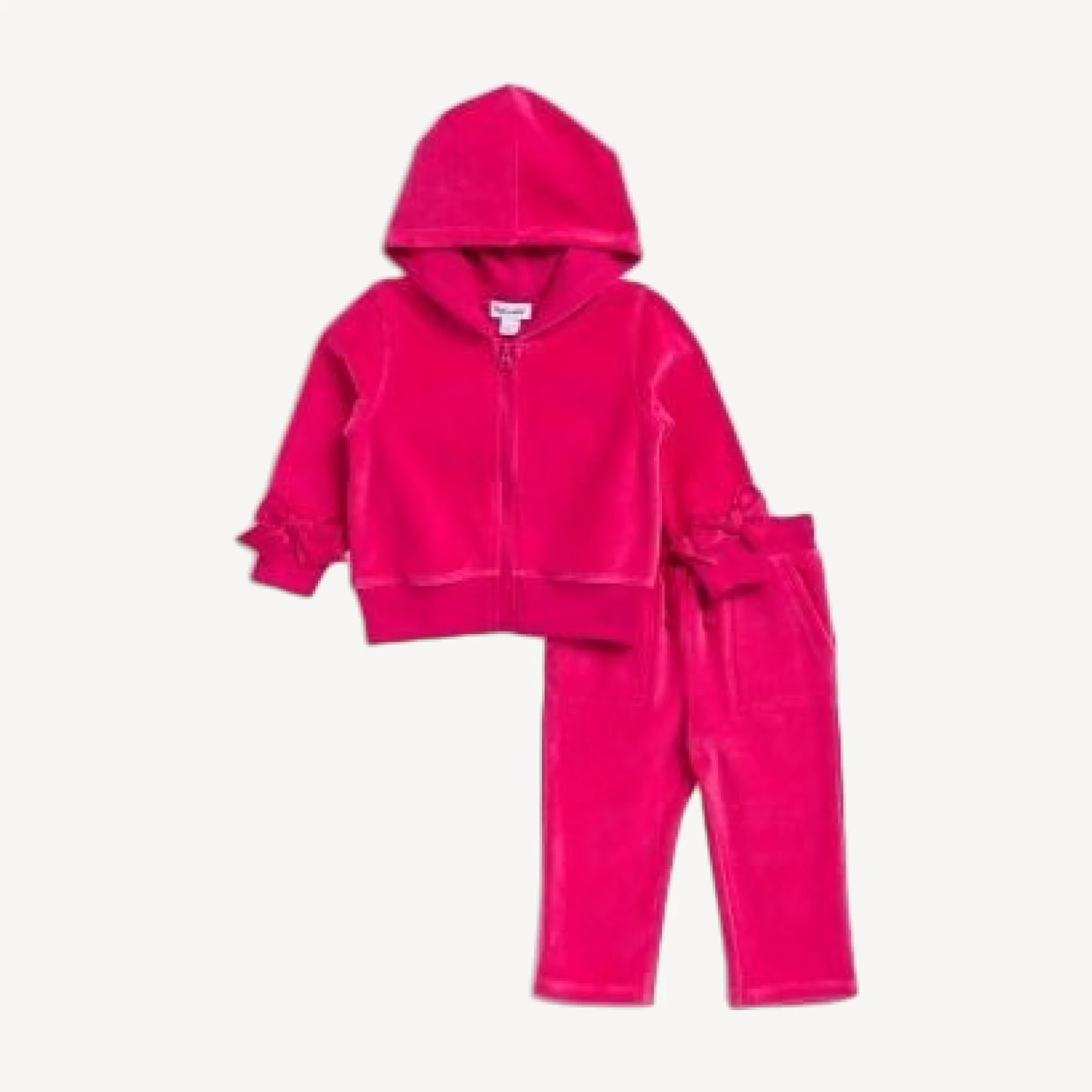 Splendid Girls' Velvety Velour Zip Up Hoodie & Pants Set - Little Kid