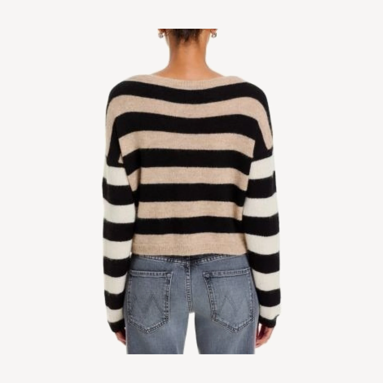 Mother The Cold Shoulder Distressed Sweater