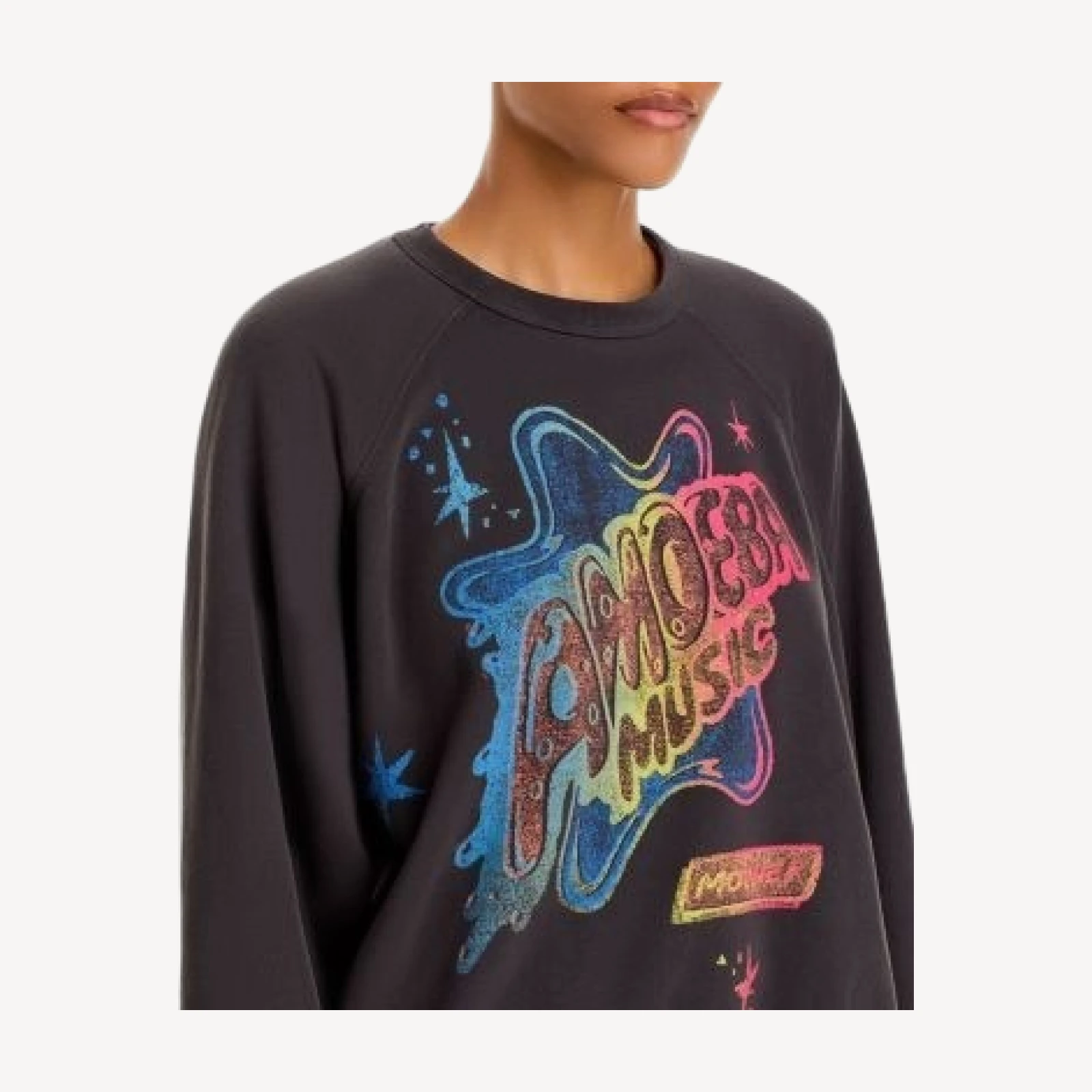 Mother The Biggie Concert Cotton Graphic Sweatshirt