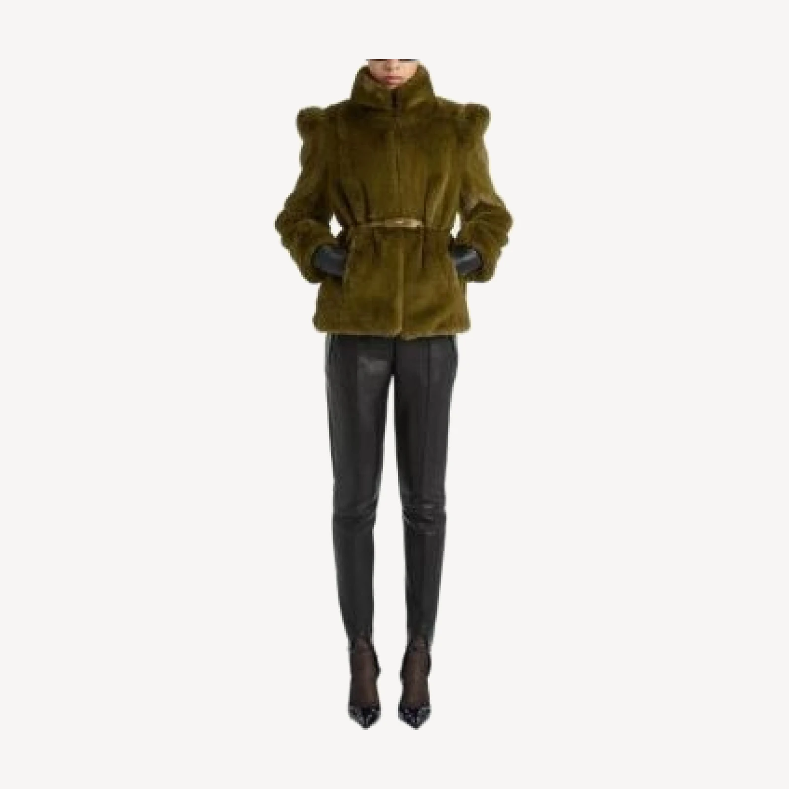 Balmain Short Faux Fur Coat