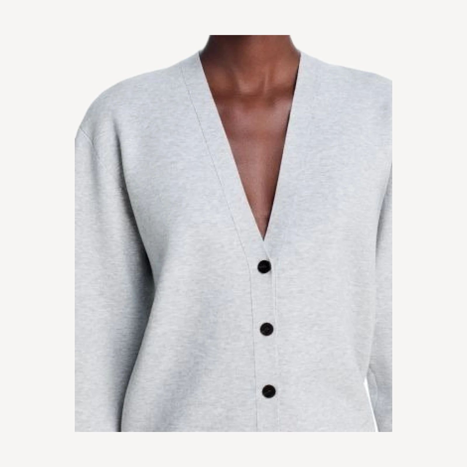 Theory V Neck Long Sleeve Cardigan Sweater