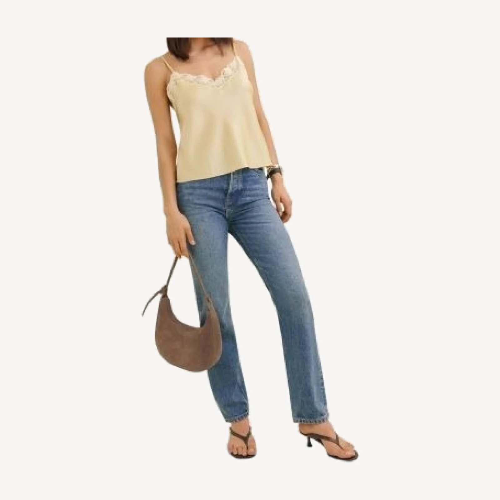 Reformation Medium Rosetta Leather Shoulder Bag