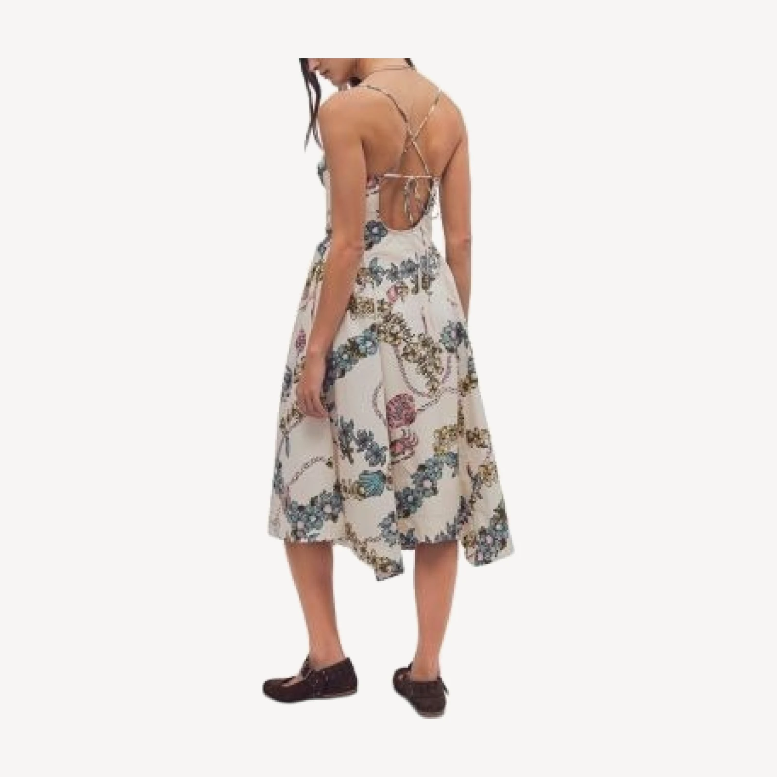 Free People Cherish Printed Midi Dress