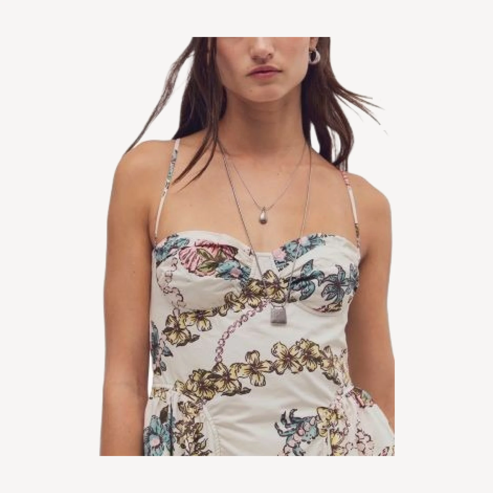 Free People Cherish Printed Midi Dress