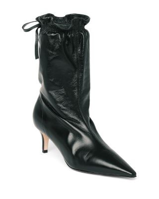 Cinq a Sept Women's Alex Scrunched Leather Ankle Boots