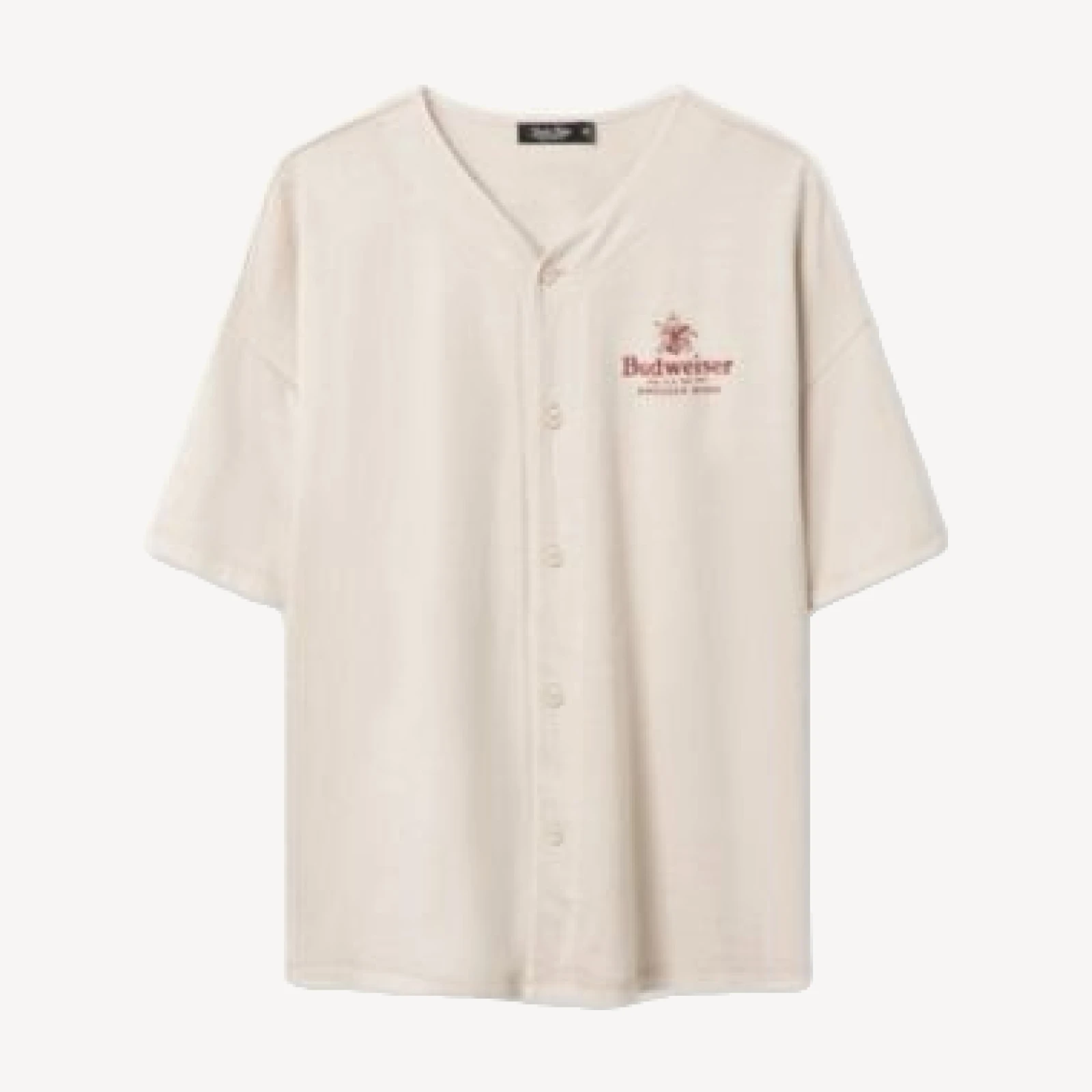 Junk Food Clothing Unisex Budweiser Baseball Jersey