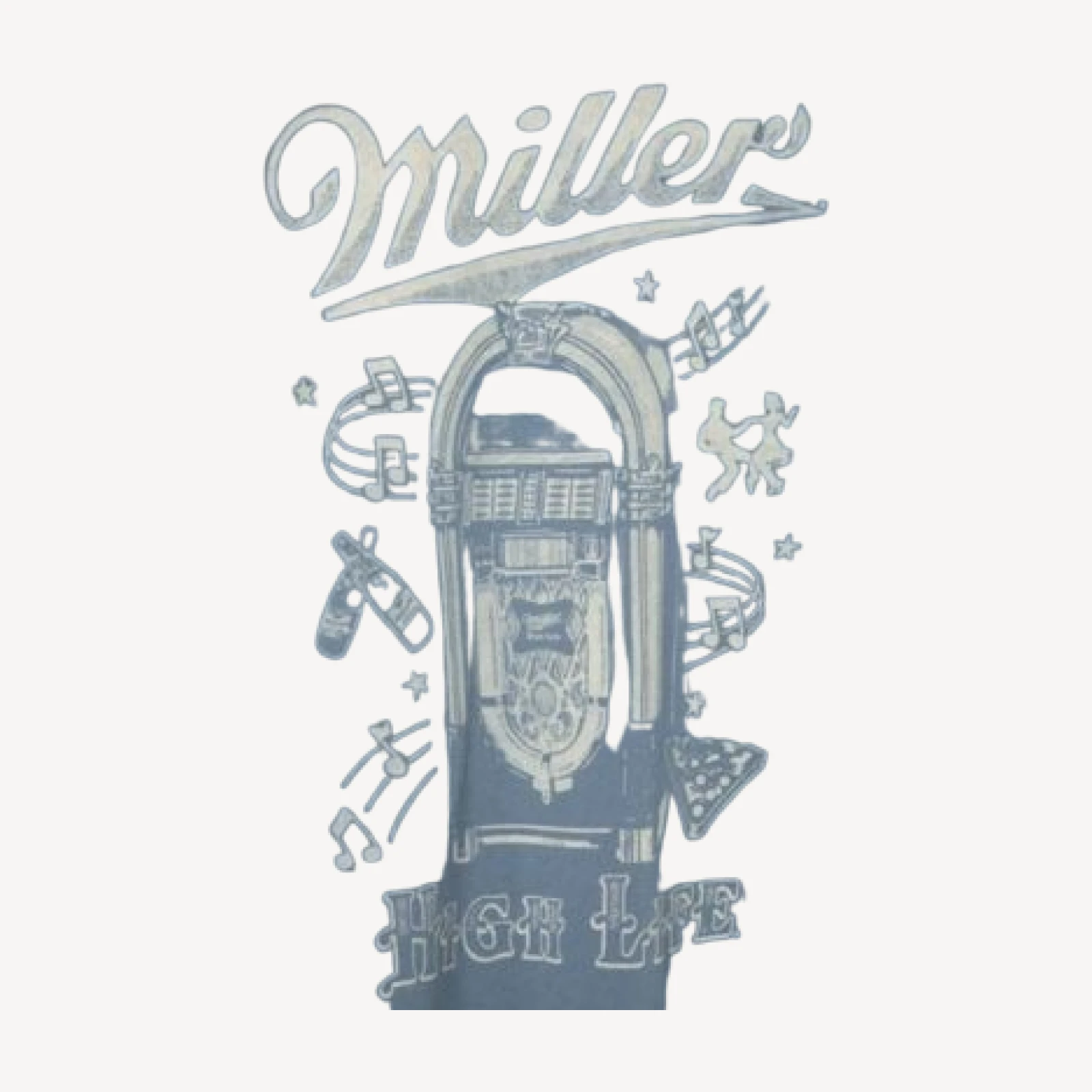 Junk Food Clothing Unisex Miller High Life Juke Box Vintage-Like Tee