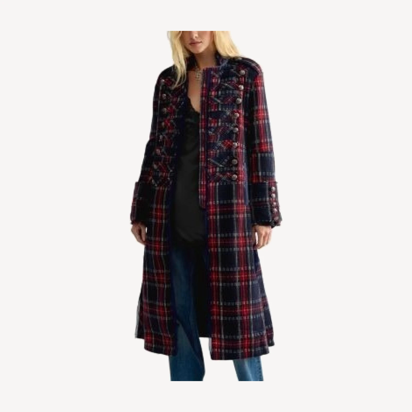 Free People Ace Of Swords Double Breasted Duster
