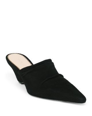 Cinq a Sept Women's Sonia Curved Suede Mules