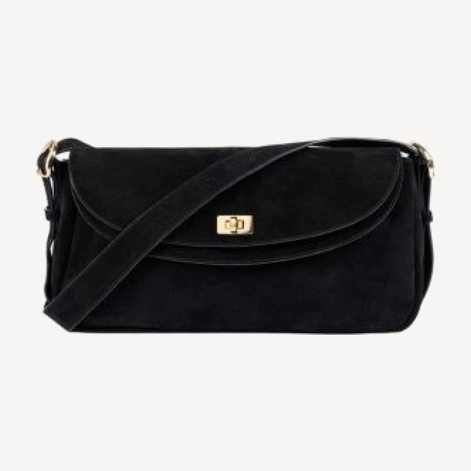 Sandro Le Mambo Suede Shoulder Bag