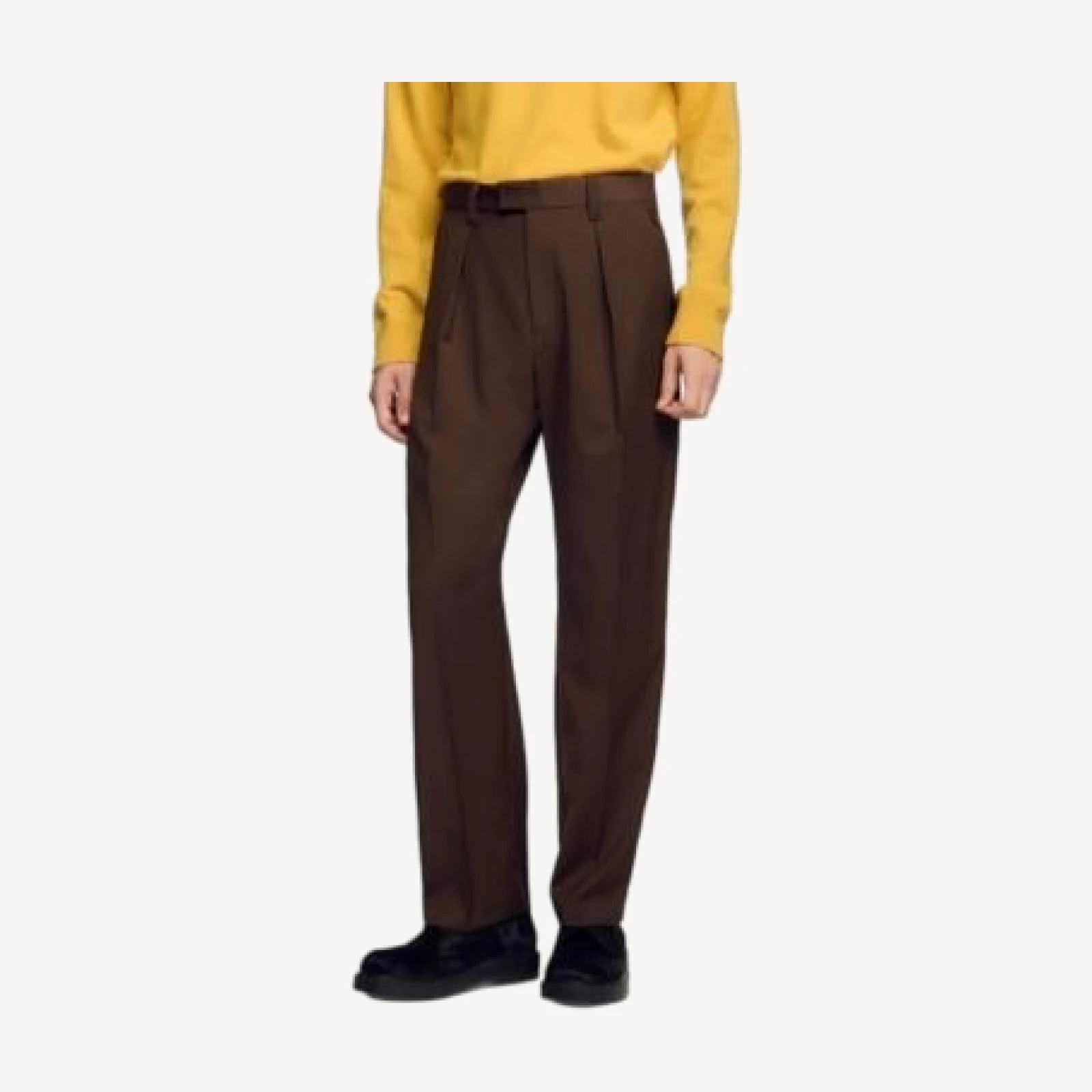 Sandro Gerard Wool Blend Wide Leg Trousers