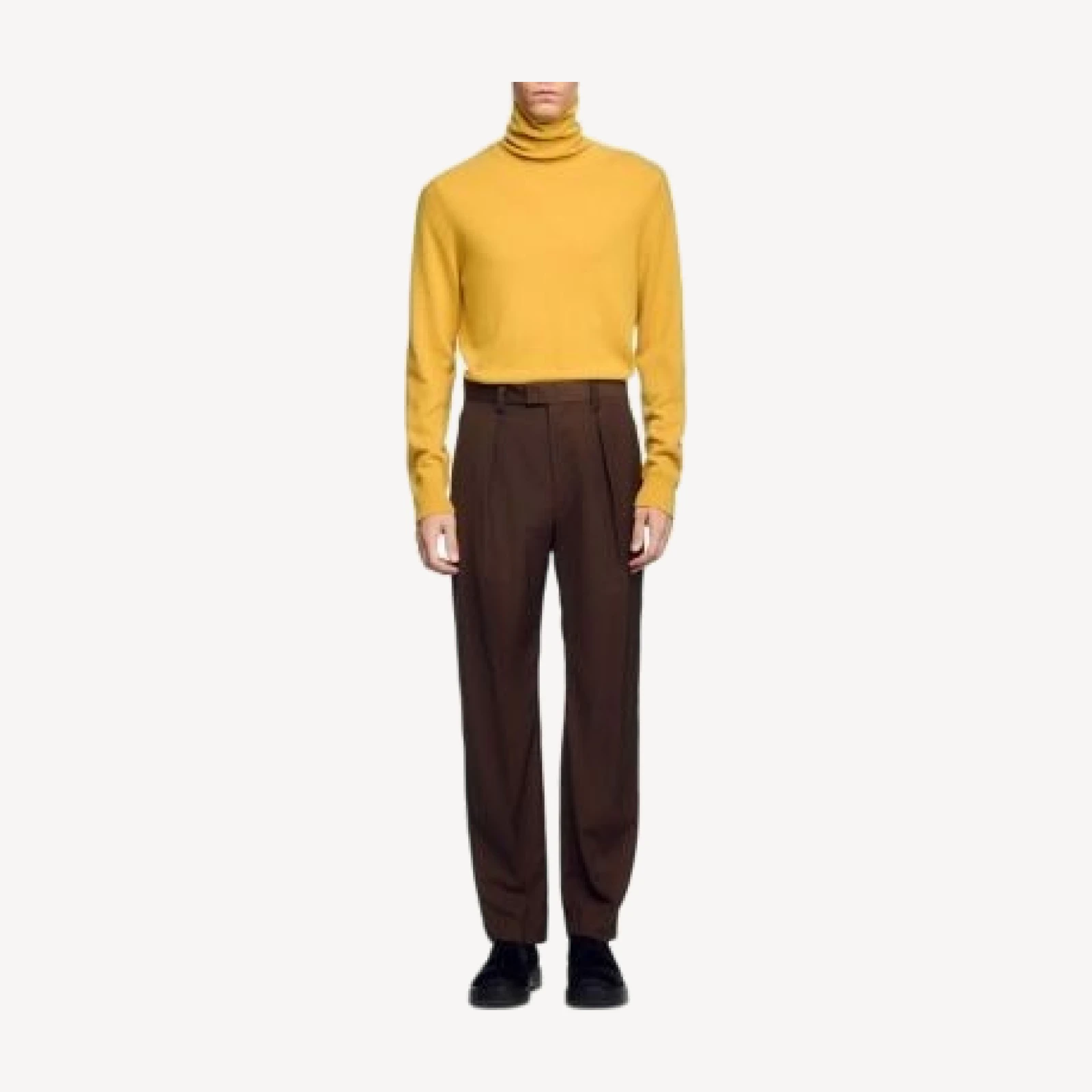 Sandro Gerard Wool Blend Wide Leg Trousers