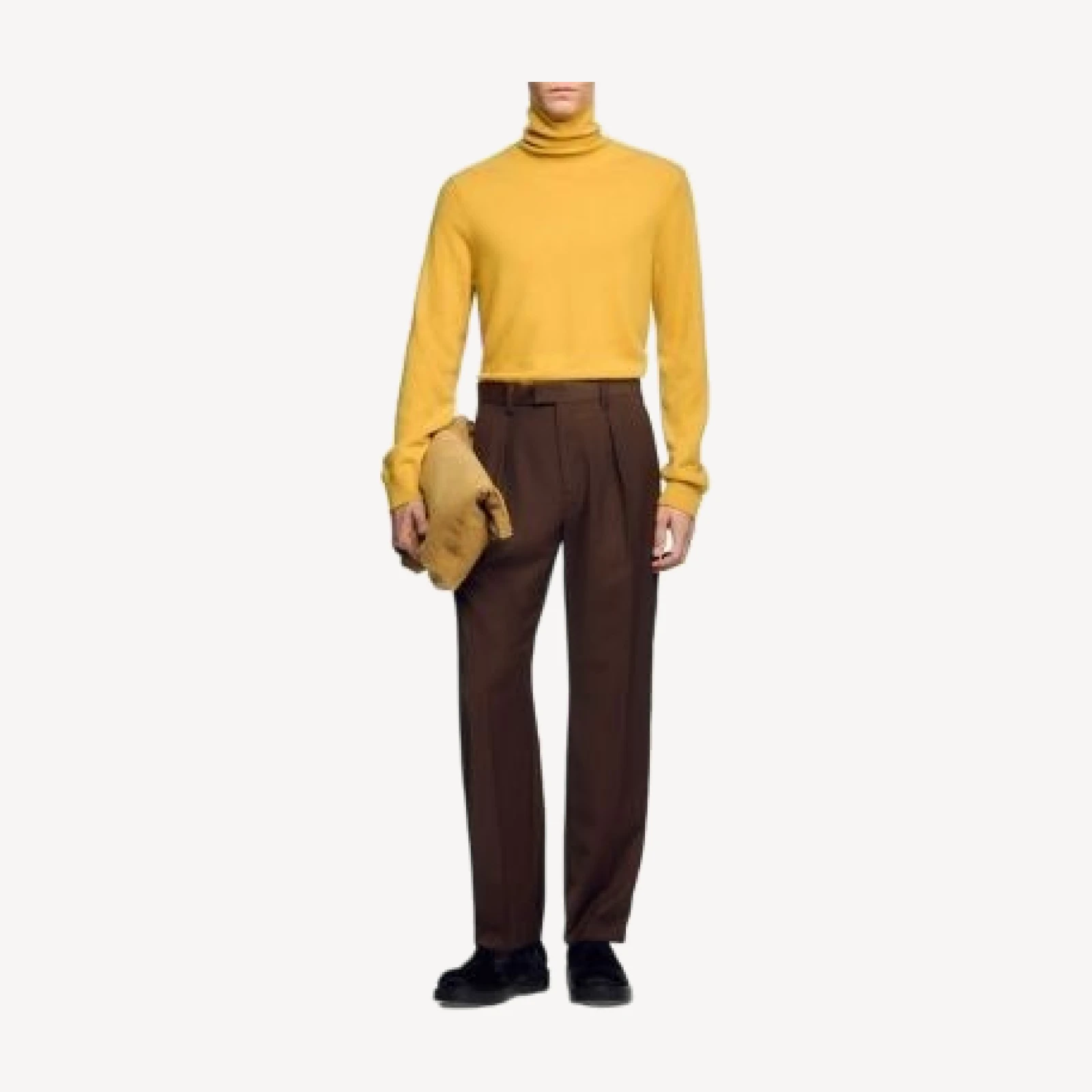Sandro Gerard Wool Blend Wide Leg Trousers