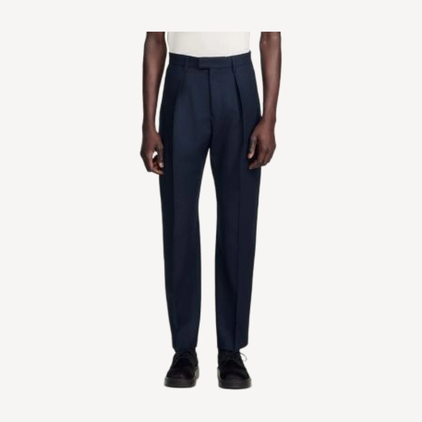 Sandro Gerard Wool Wide Leg Trousers