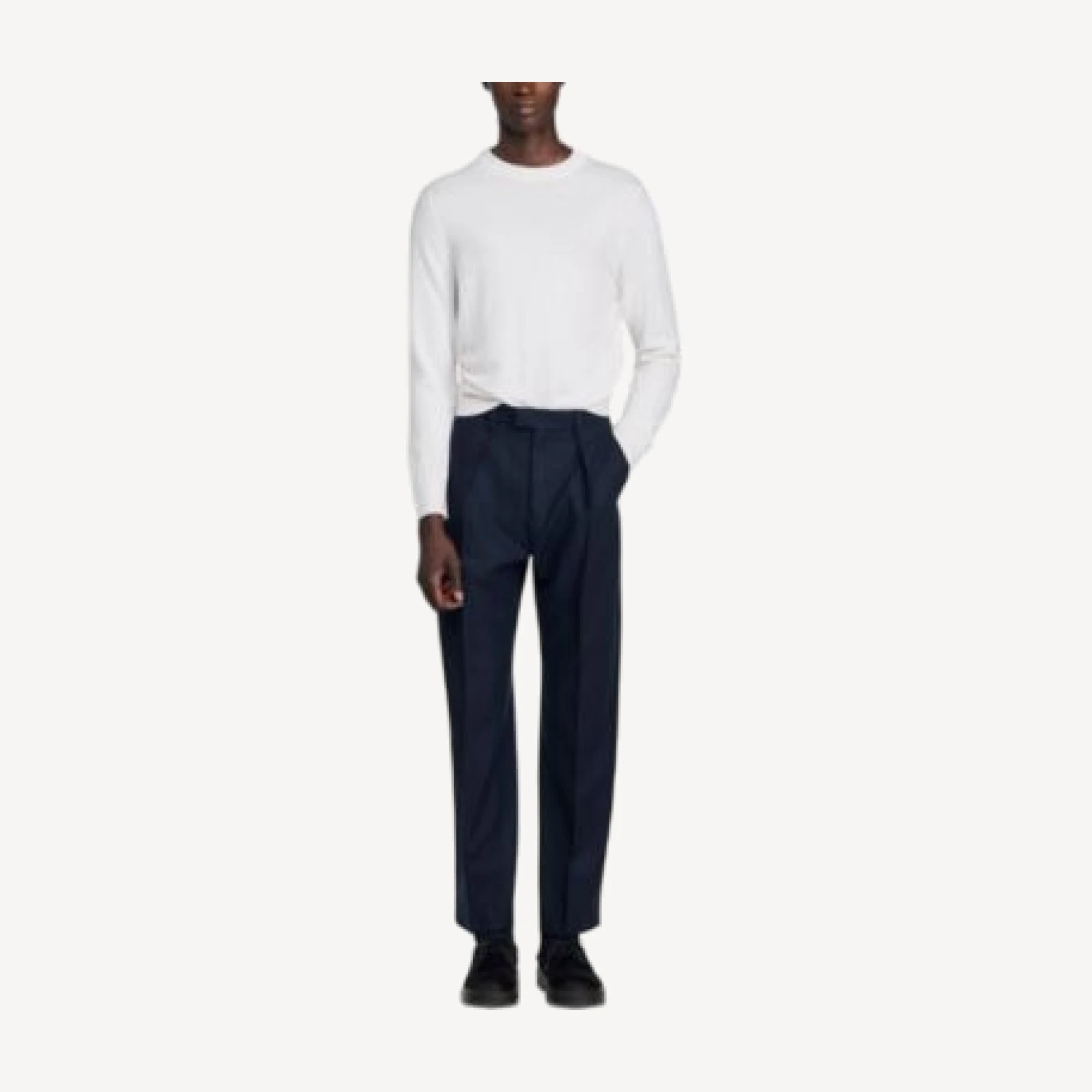 Sandro Gerard Wool Wide Leg Trousers