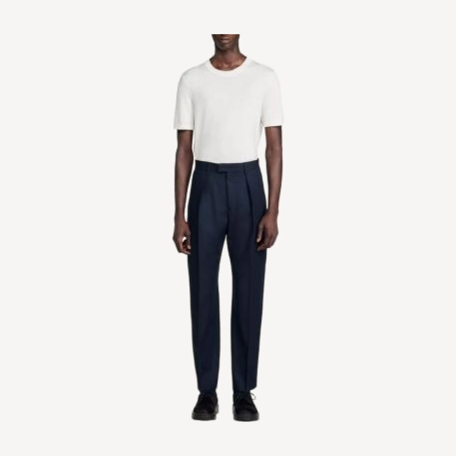 Sandro Gerard Wool Wide Leg Trousers