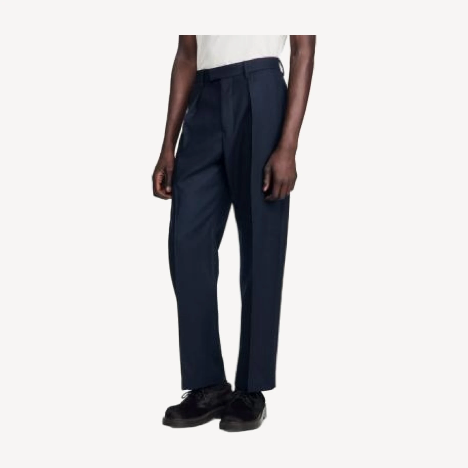 Sandro Gerard Wool Wide Leg Trousers