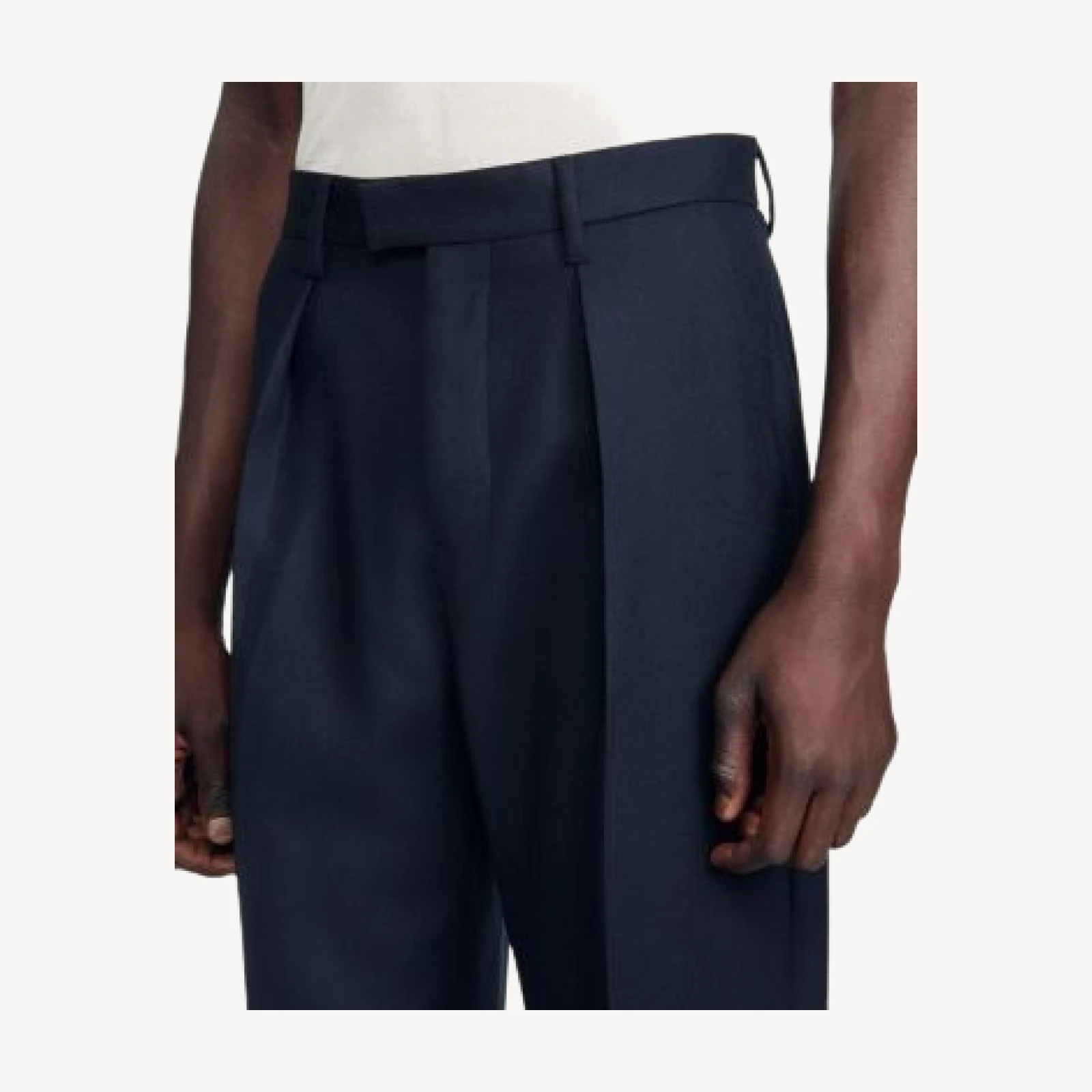 Sandro Gerard Wool Wide Leg Trousers