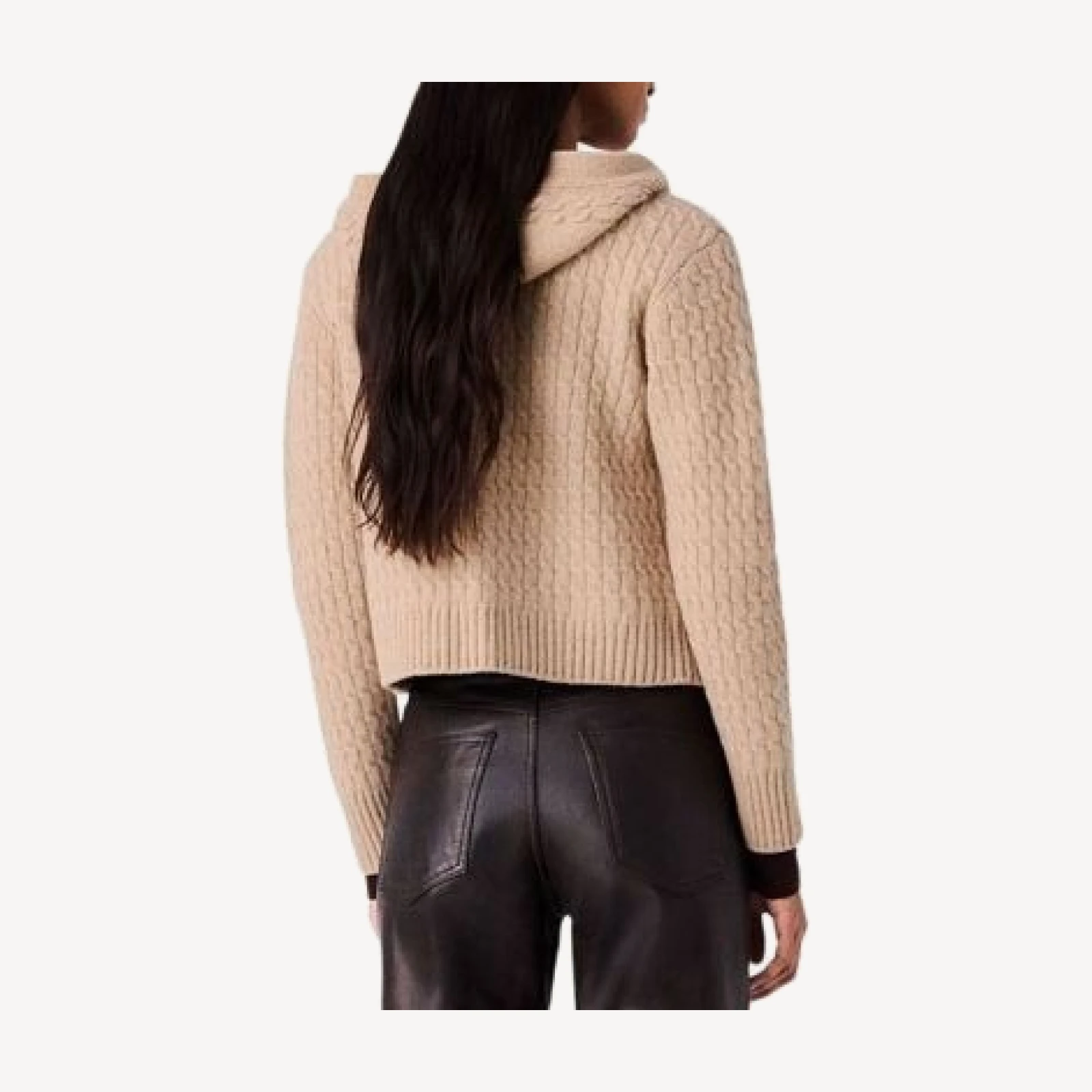 Maje Wool Hooded Cardigan Sweater