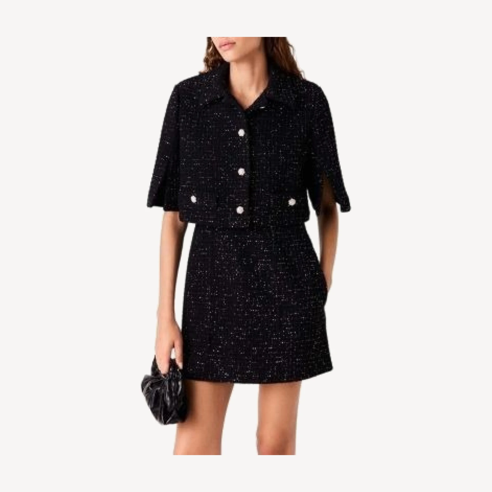 Maje 2 in 1 Sequin Tweed Jacket & Mini Dress Set
