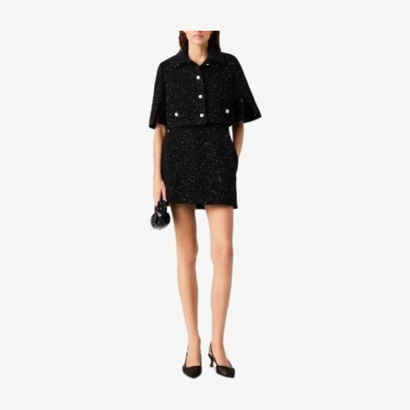 Maje 2 in 1 Sequin Tweed Jacket & Mini Dress Set