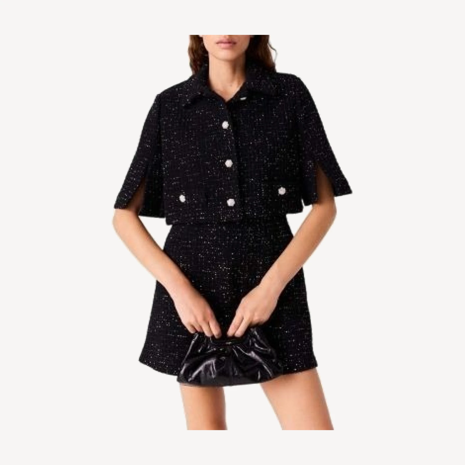 Maje 2 in 1 Sequin Tweed Jacket & Mini Dress Set