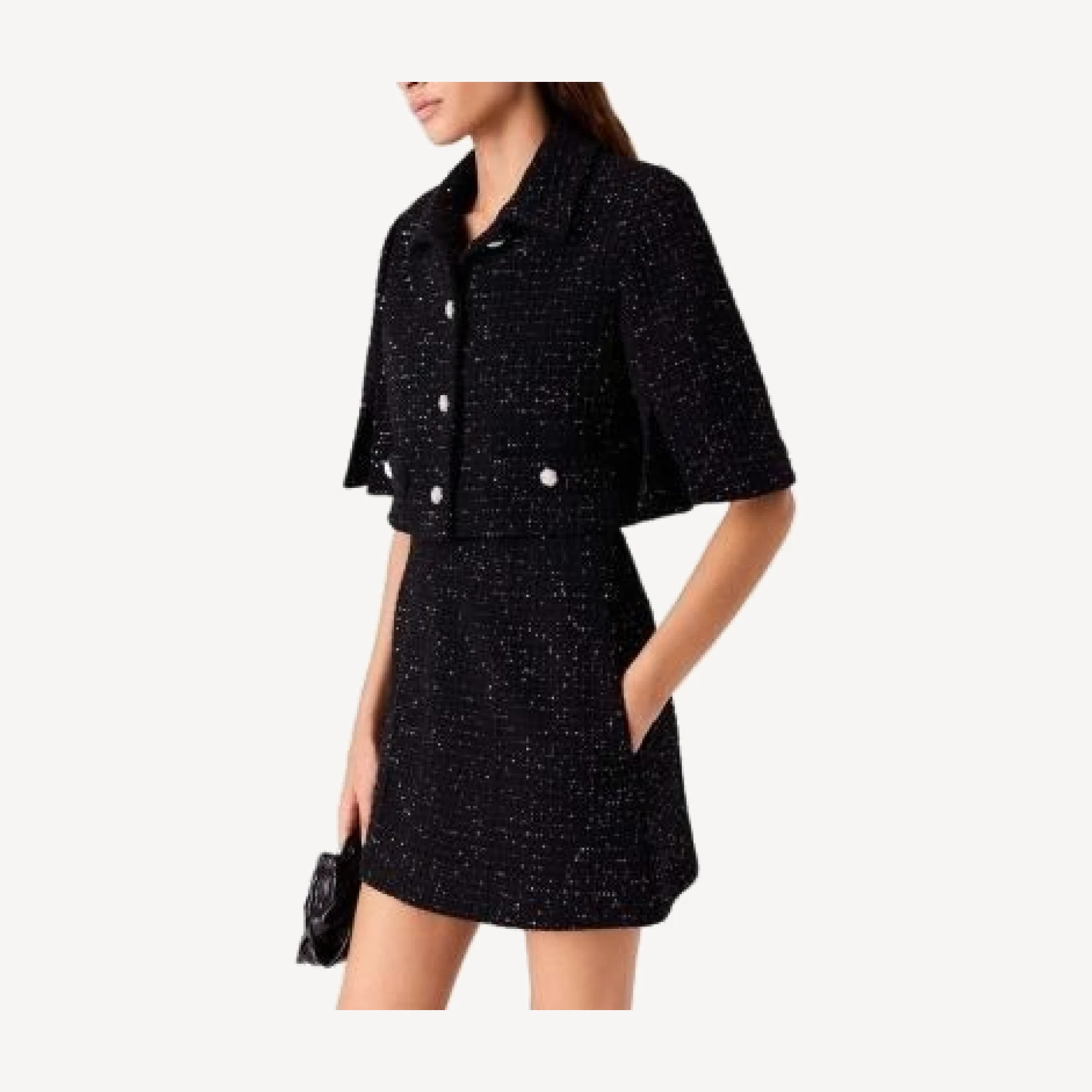 Maje 2 in 1 Sequin Tweed Jacket & Mini Dress Set