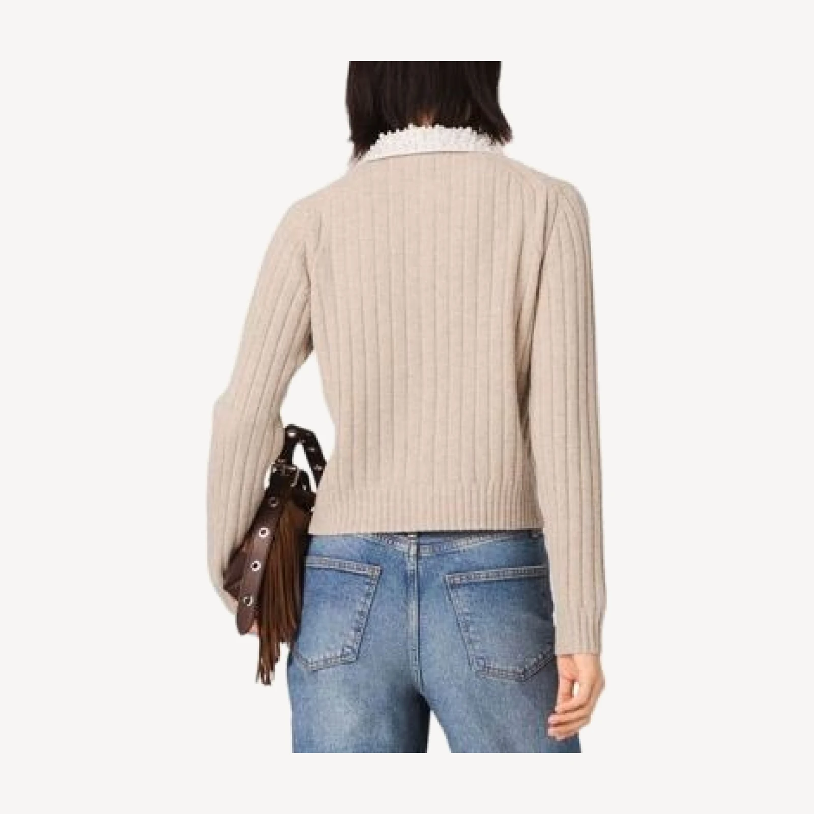 Maje Removable Collar Cardigan