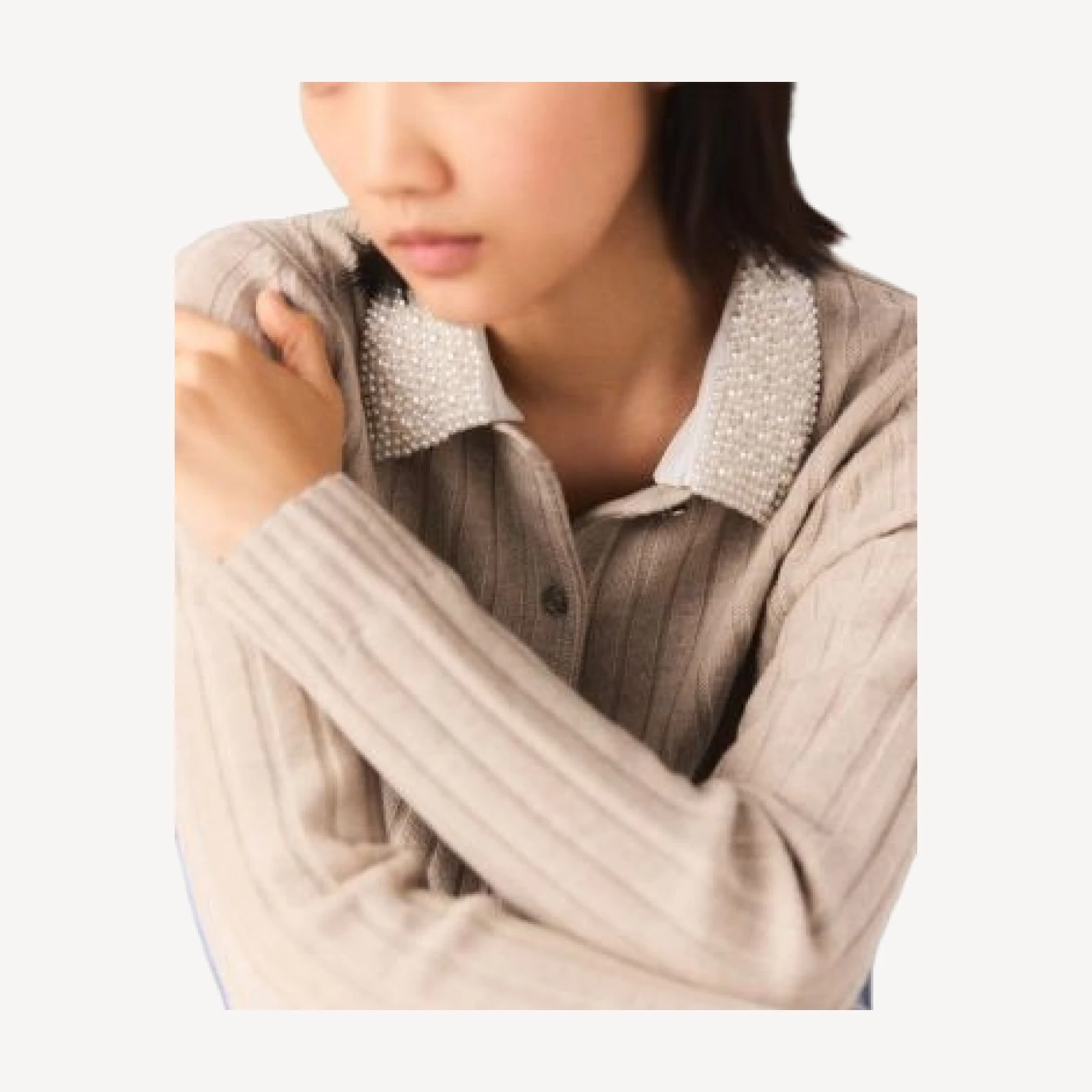 Maje Removable Collar Cardigan