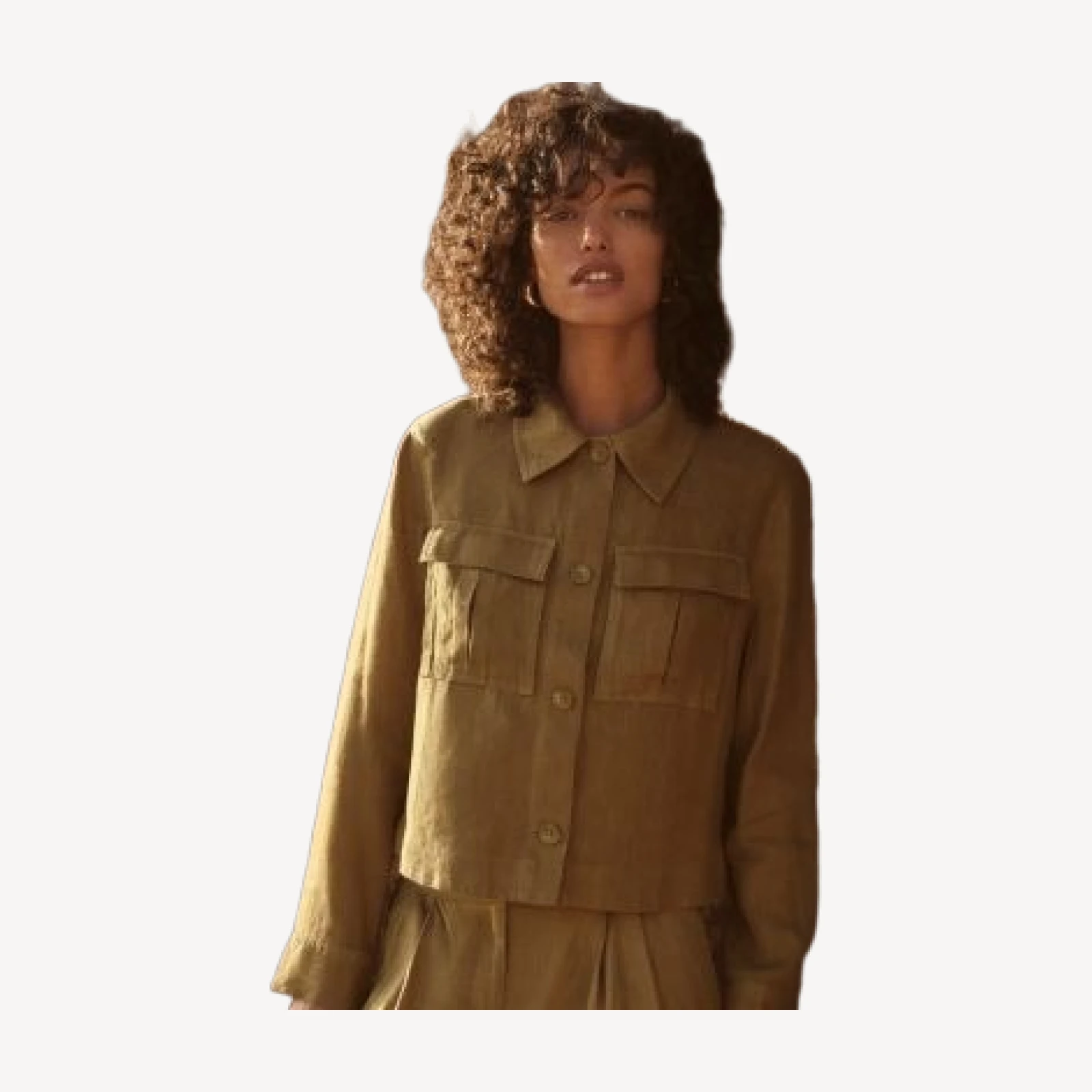 Whistles Abby Linen Casual Jacket