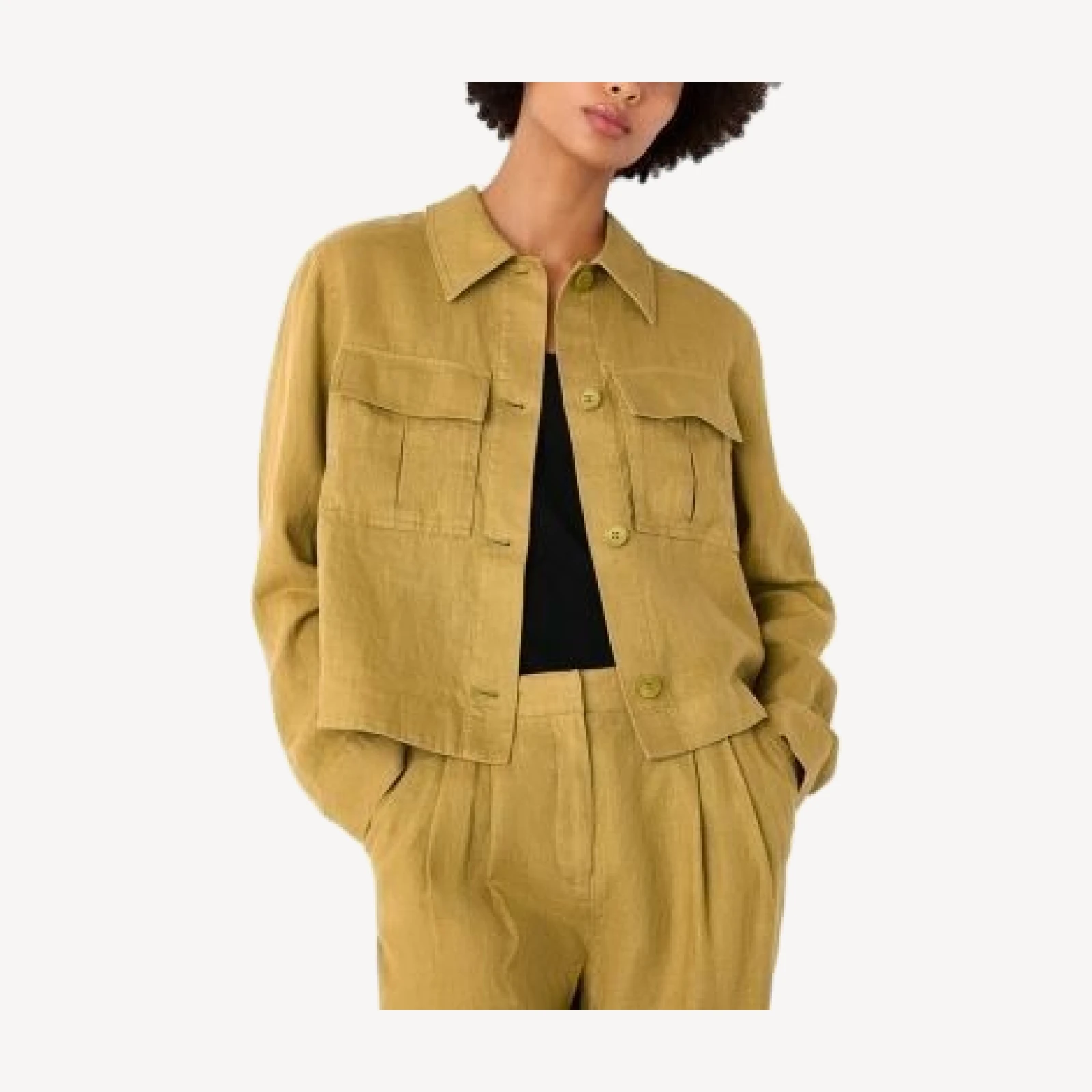 Whistles Abby Linen Casual Jacket