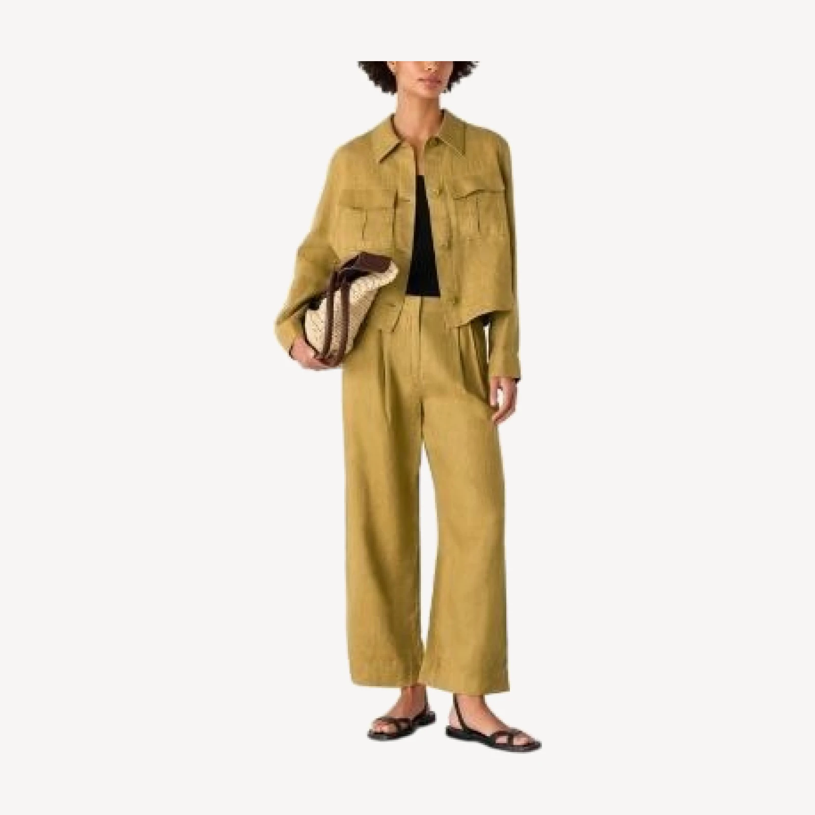 Whistles Abby Linen Casual Jacket