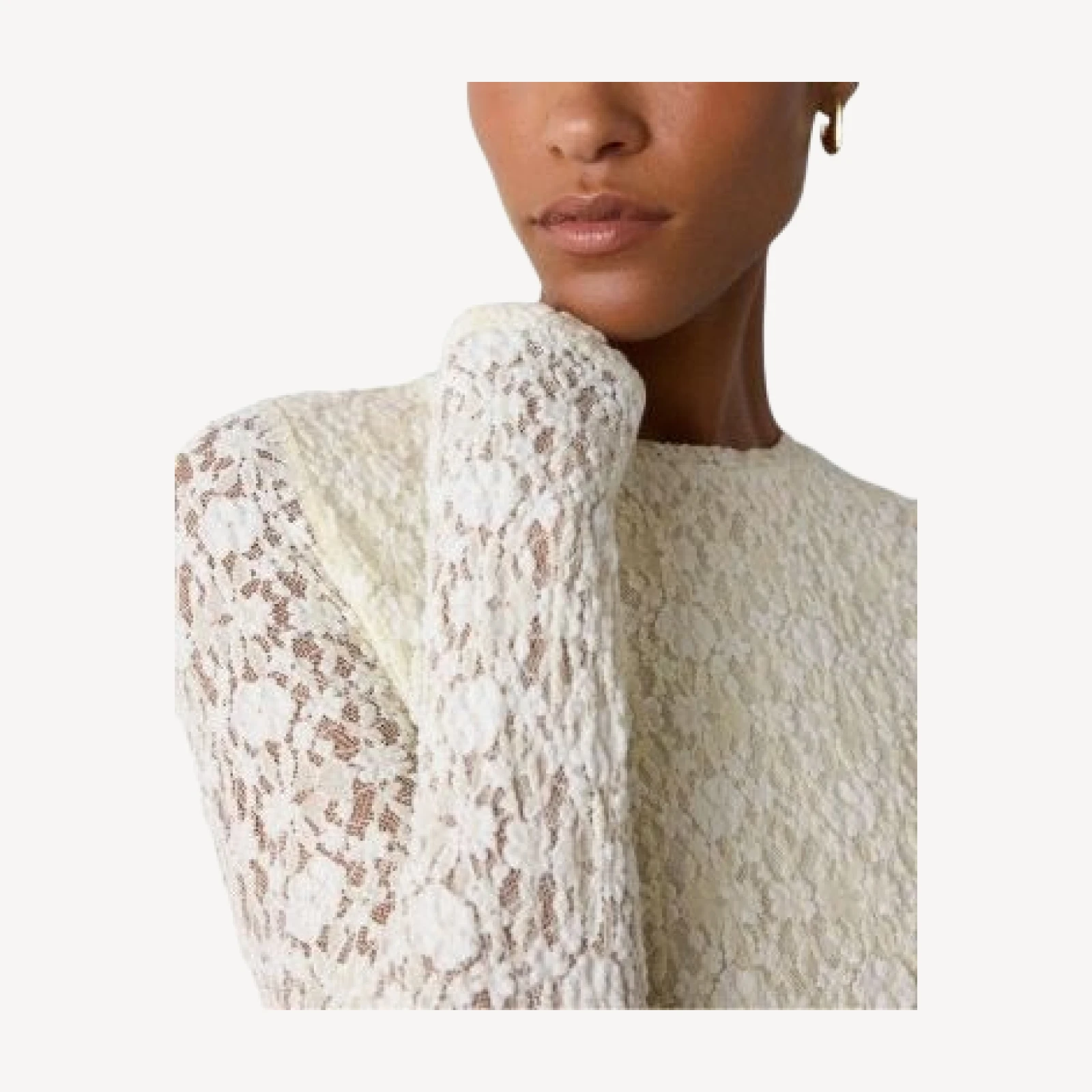 Whistles Long Sleeve Lace Top