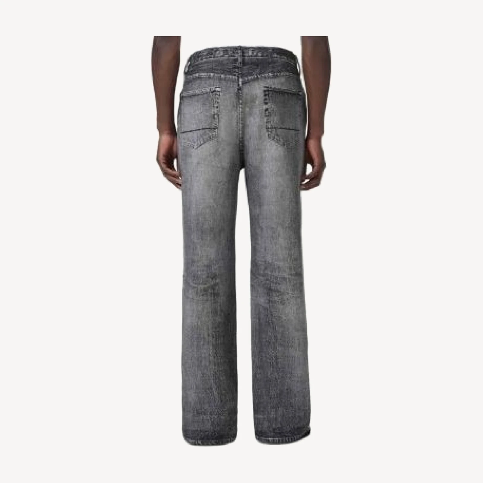 Allsaints Wide Fit Lenny Jeans in Illusion Black