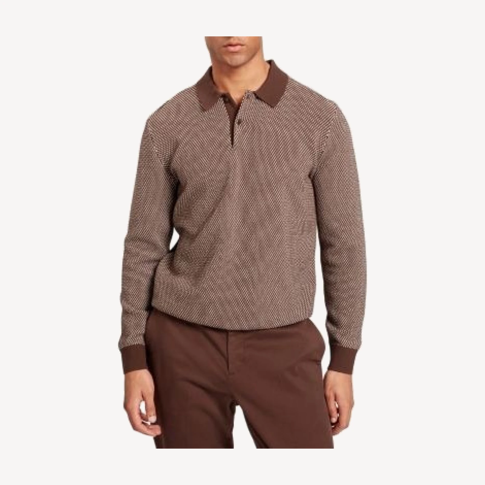 Ted Baker Ardo Textured Front Knitted Polo Shirt