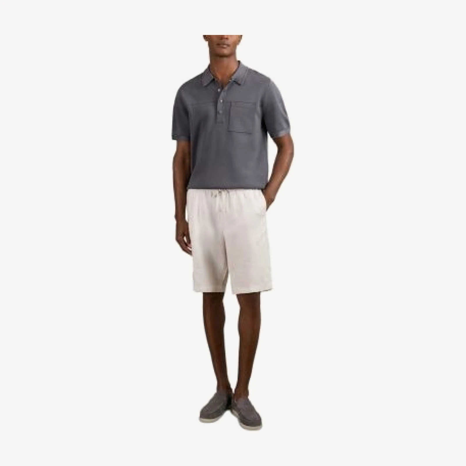 Reiss Blinker Short Sleeve Snap Polo