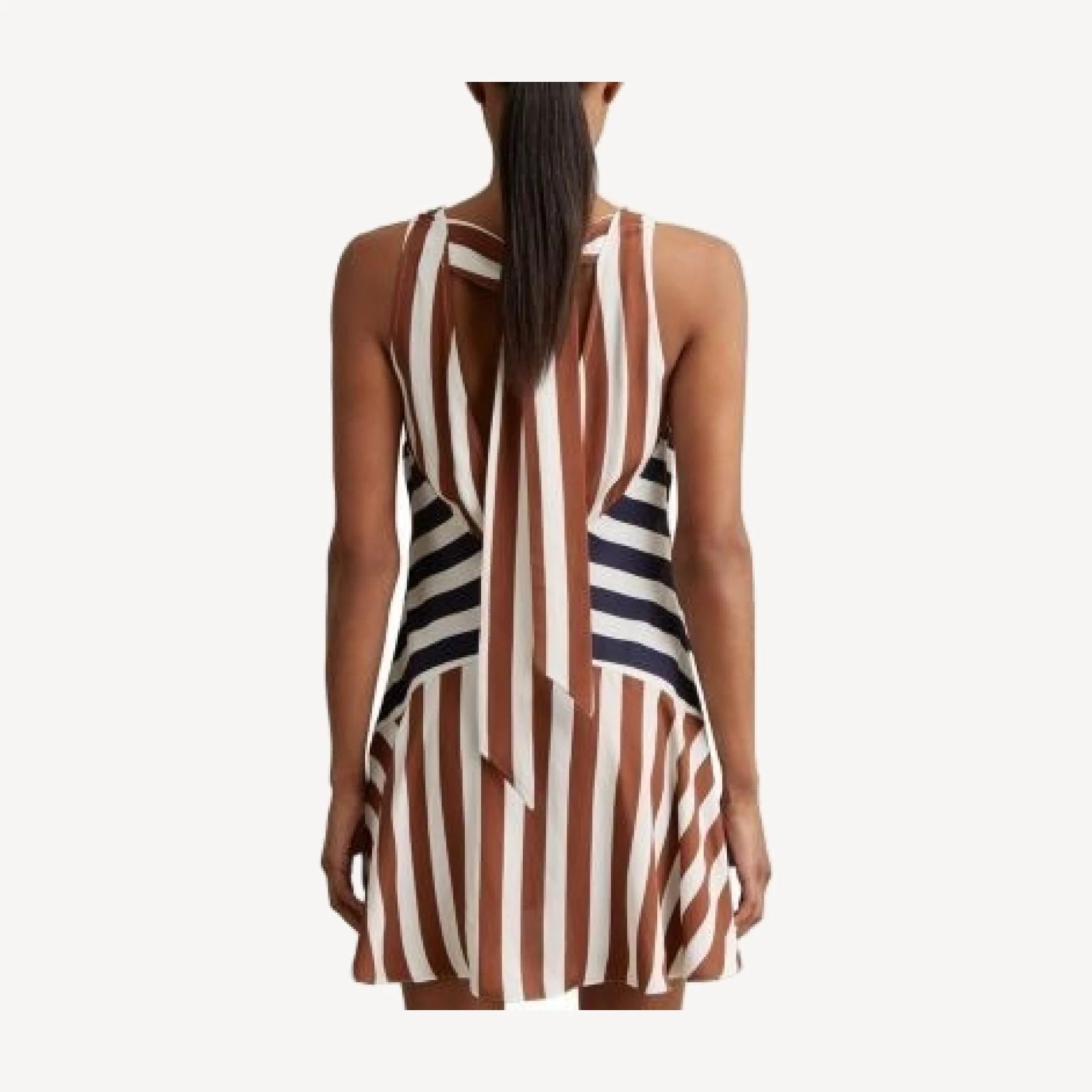 Reiss Esme Printed Stripe Flippy Dress