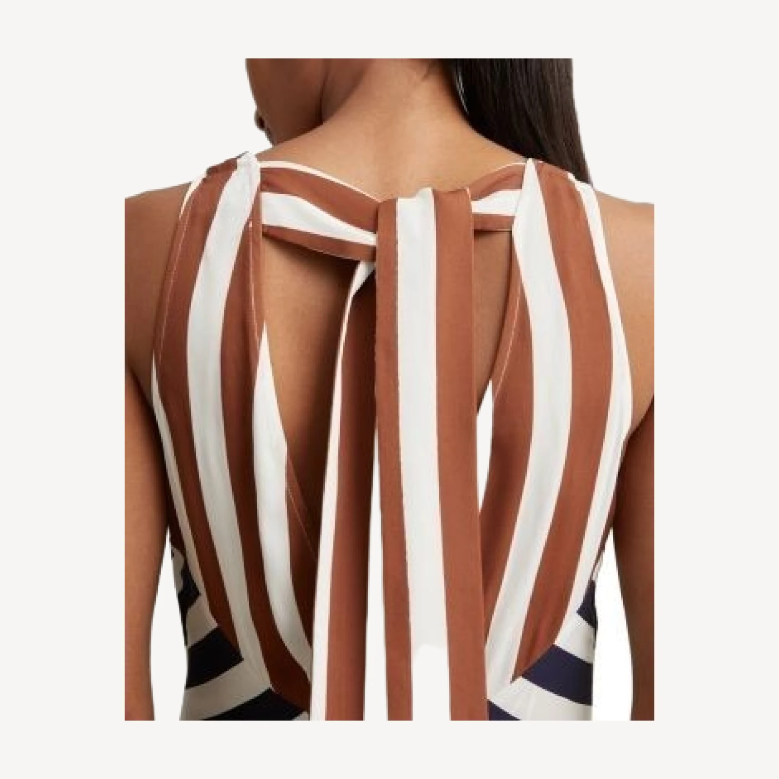 Reiss Esme Printed Stripe Flippy Dress
