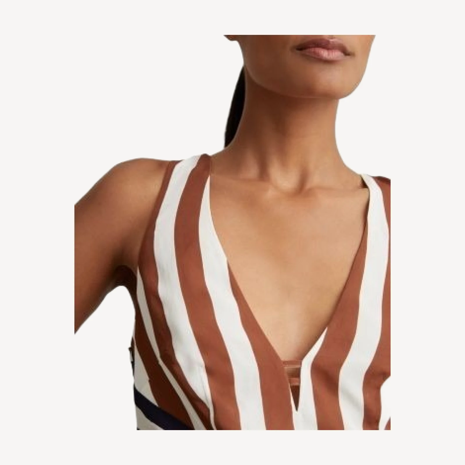 Reiss Esme Printed Stripe Flippy Dress