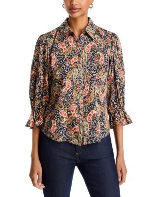 Cinq a Sept Fiona Printed Elbow Sleeve Blouse