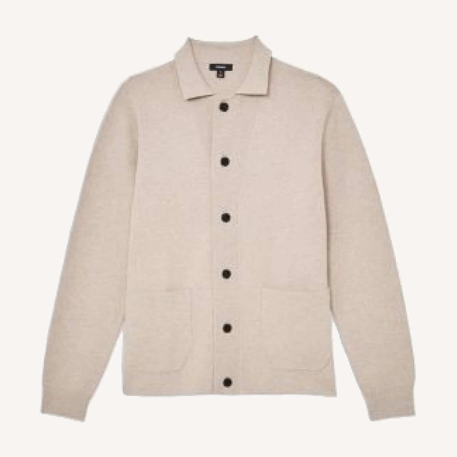 Reiss Plaza Long Sleeve Button Through Ribbed Cardigan