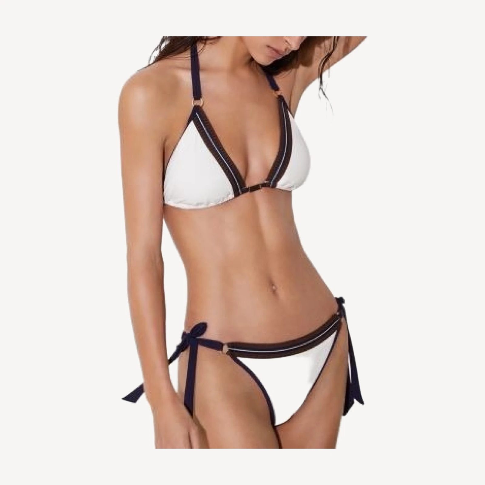 Reiss Riva Contrast Triangle Bikini Top
