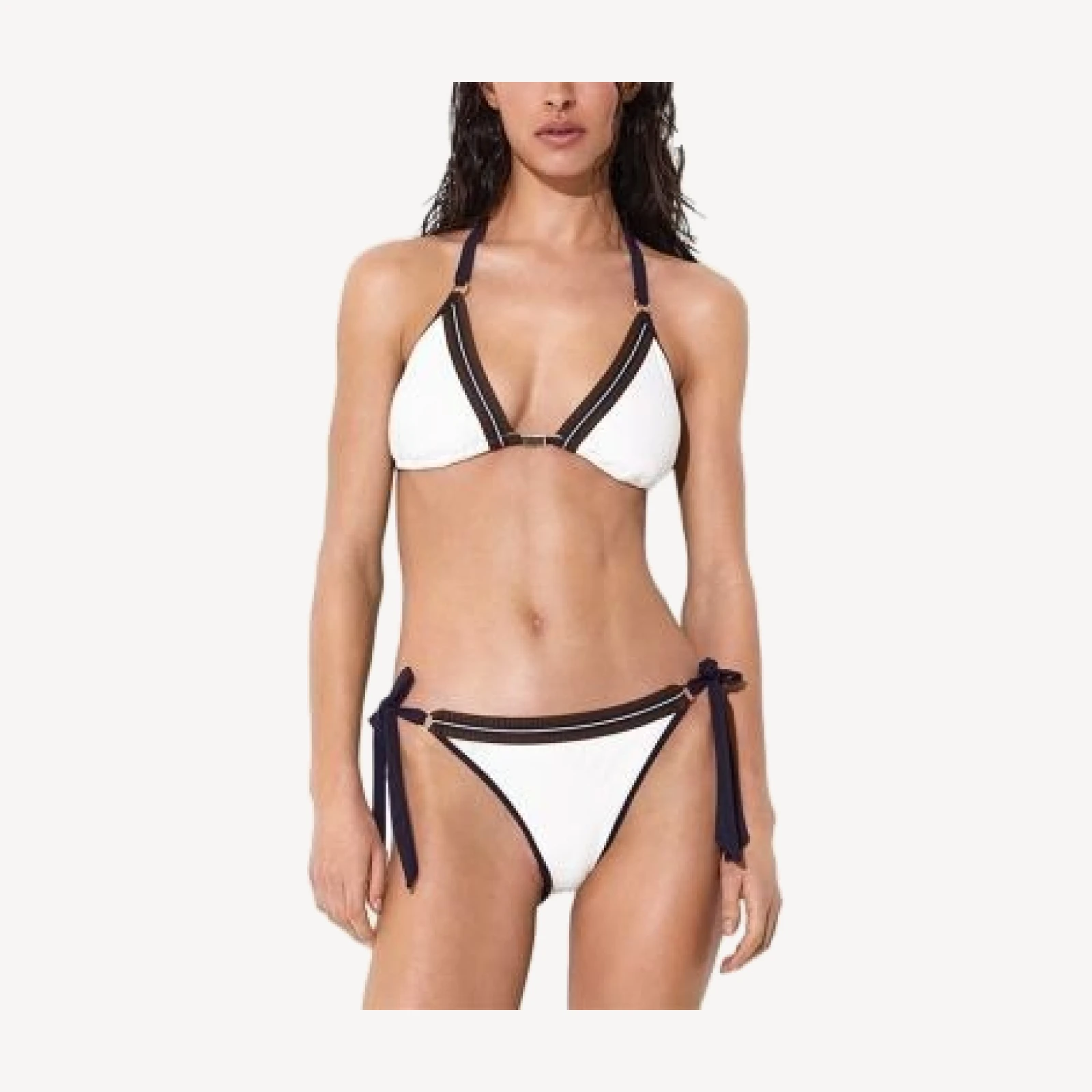 Reiss Riva Contrast Triangle Bikini Top