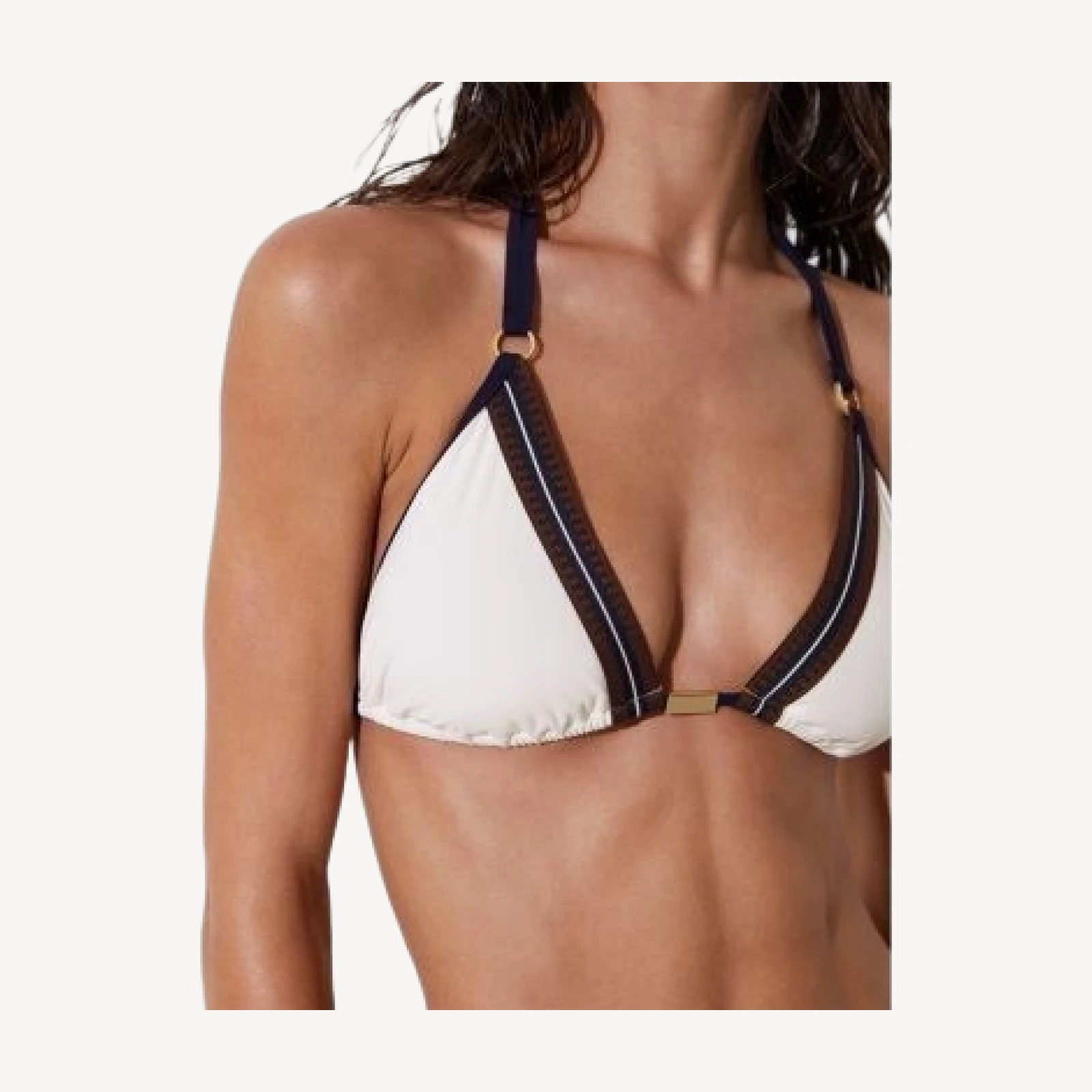 Reiss Riva Contrast Triangle Bikini Top