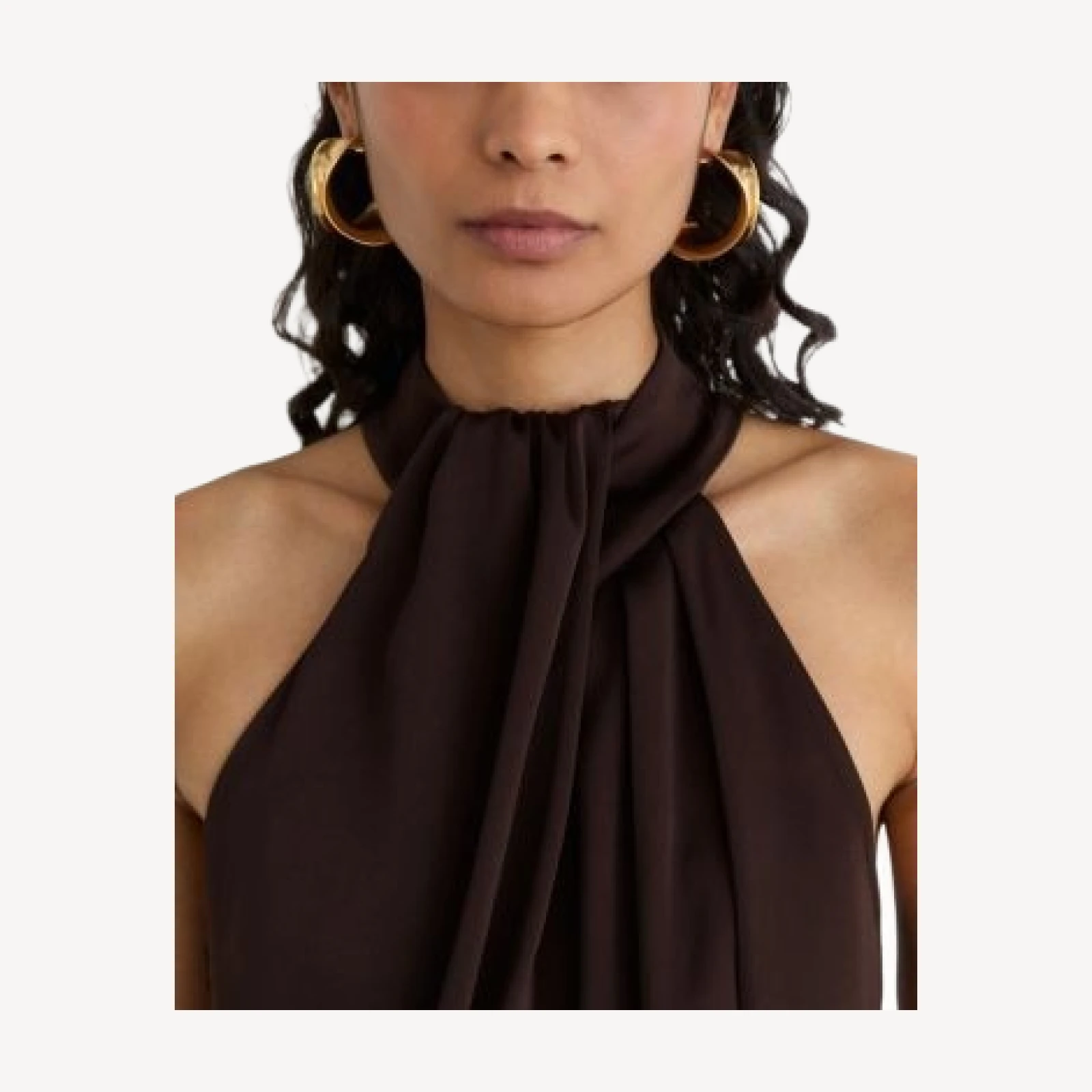 Reiss Bianca Satin Color Blocked Dress