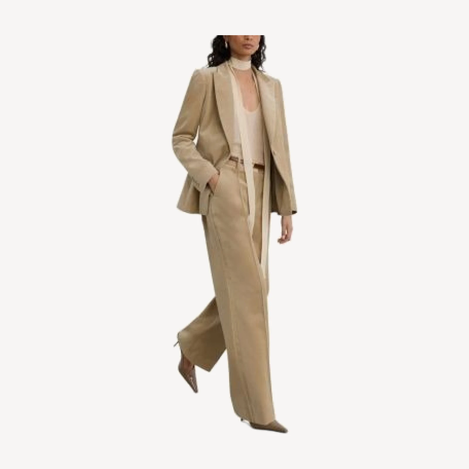 Reiss Nessa Velvet Flare Trousers