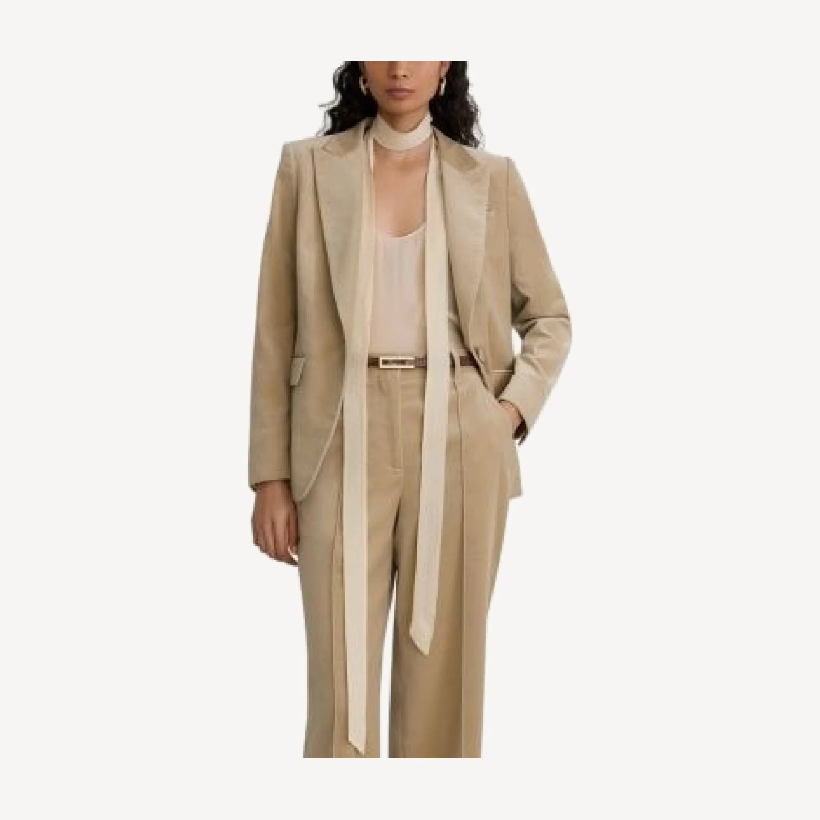 Reiss Nessa Velvet Flare Trousers