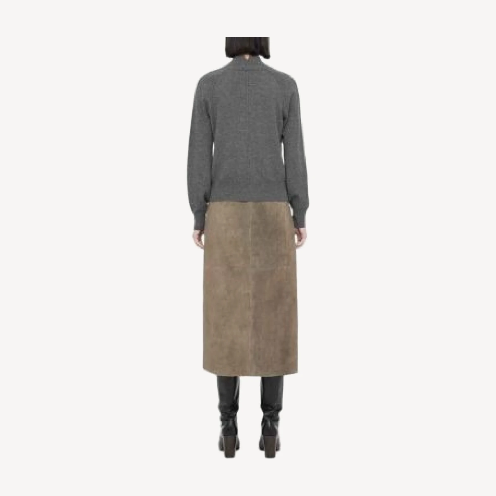 Allsaints Olivia Suede Midi Skirt